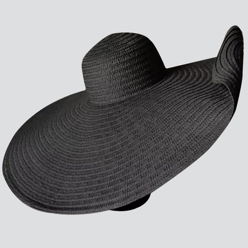 Tinkeep Oversized Beach Straw Hats for Women Extra Large Wide Brim Beach Hat Foldable Roll up Floppy Sun Hat - Image 5